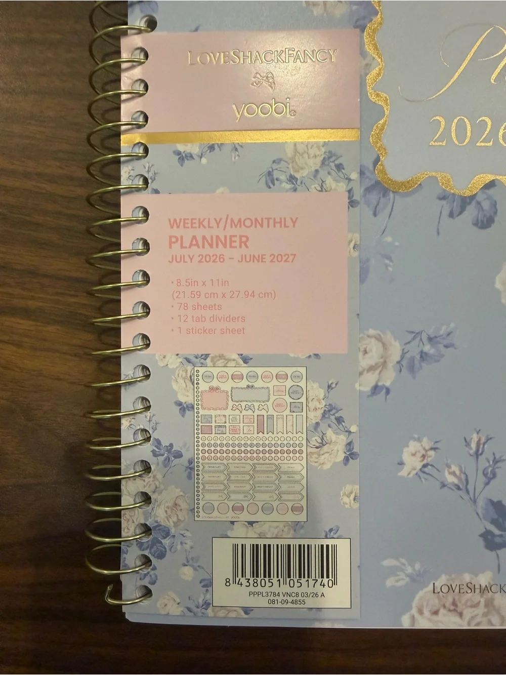 LoveShackFancy Weekly/Monthly Planner